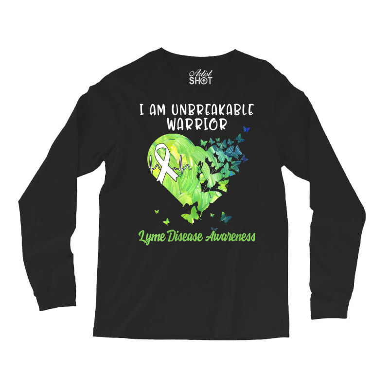 Womens Lyme Disease Tshirt Awareness Green Ribbon Warrior Women V Neck Long Sleeve Shirts | Artistshot