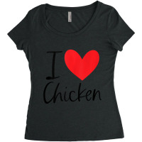 I Love Chicken Heart Latin Food Hispanic Fried Burrito Taco Women's Triblend Scoop T-shirt | Artistshot