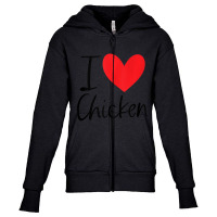 I Love Chicken Heart Latin Food Hispanic Fried Burrito Taco Youth Zipper Hoodie | Artistshot