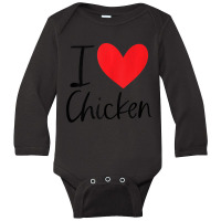 I Love Chicken Heart Latin Food Hispanic Fried Burrito Taco Long Sleeve Baby Bodysuit | Artistshot