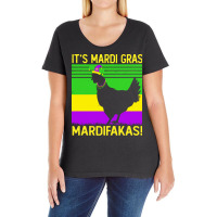 Mardi Gras Deer T  Shirt Happy Mardi Gras Chicken Lover Vintage Costum Ladies Curvy T-shirt | Artistshot