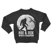 Bigfoot T  Shirt Retro Bigfoot Hide & Seek World Champion 10 Toddler Sweatshirt | Artistshot