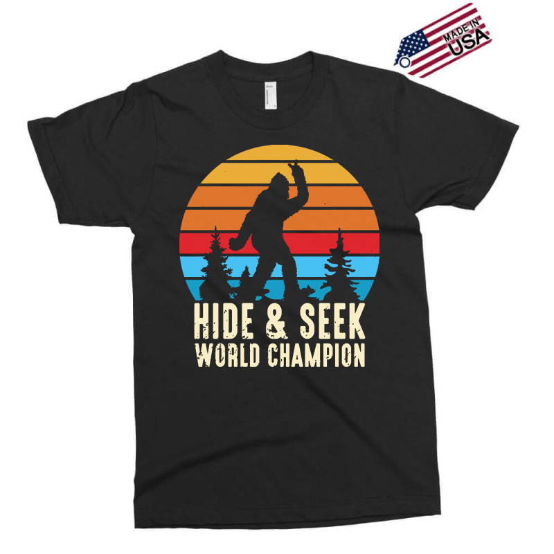 Bigfoot T  Shirt Retro Bigfoot Hide & Seek World Champion 6 Exclusive T-shirt by wehnereffie391 | Artistshot