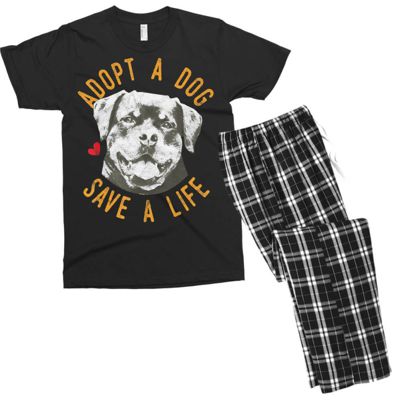 Trending Adopt A Dog Save A Life Rescue Rottweilers Men's T-shirt Pajama Set by michaelyounger19 | Artistshot