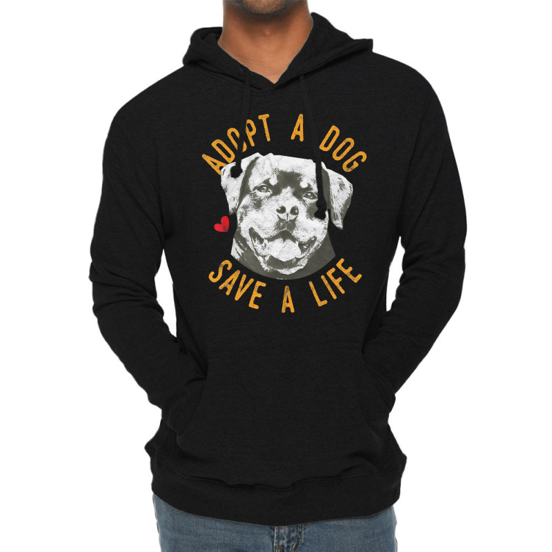 Trending Adopt A Dog Save A Life Rescue Rottweilers Lightweight Hoodie by michaelyounger19 | Artistshot