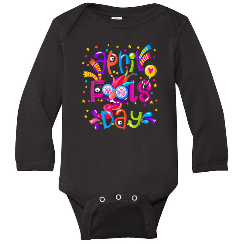 Happy April Fool's Day 1st April Fools Day 2022 Joke Funny Long Sleeve Baby Bodysuit by garbaaargouby | Artistshot