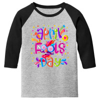 Happy April Fool's Day 1st April Fools Day 2022 Joke Funny Youth 3/4 Sleeve | Artistshot