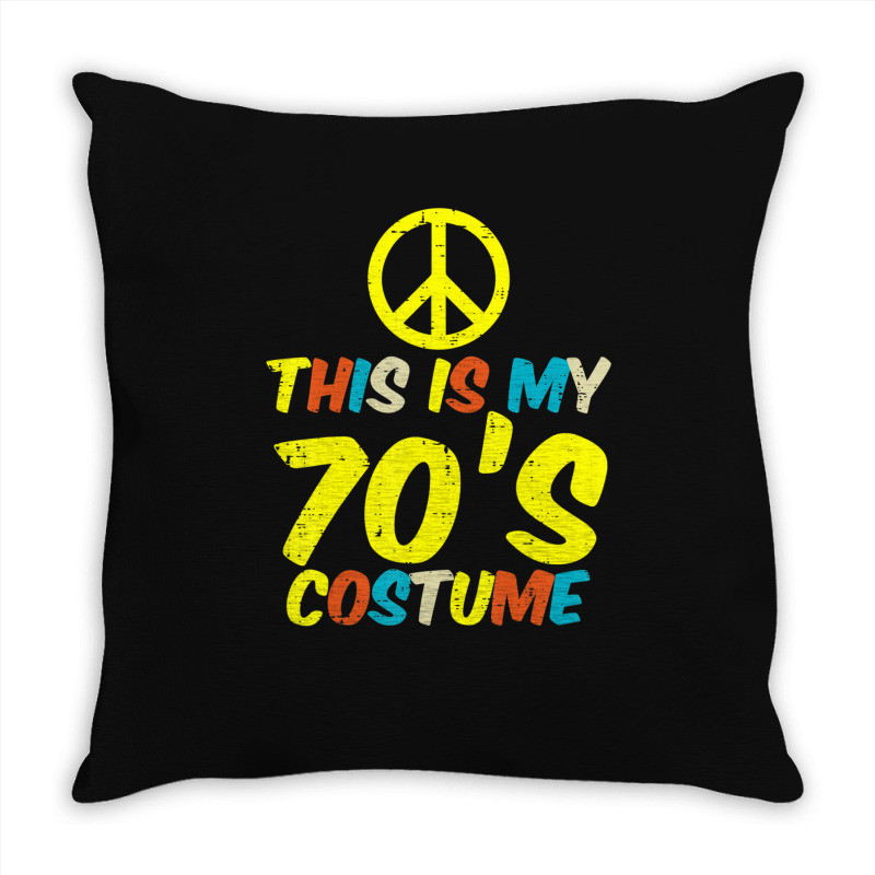 Hot Trend This Is My 70s Costume Retro Vintage Halloween Hippie Throw Pillow | Artistshot