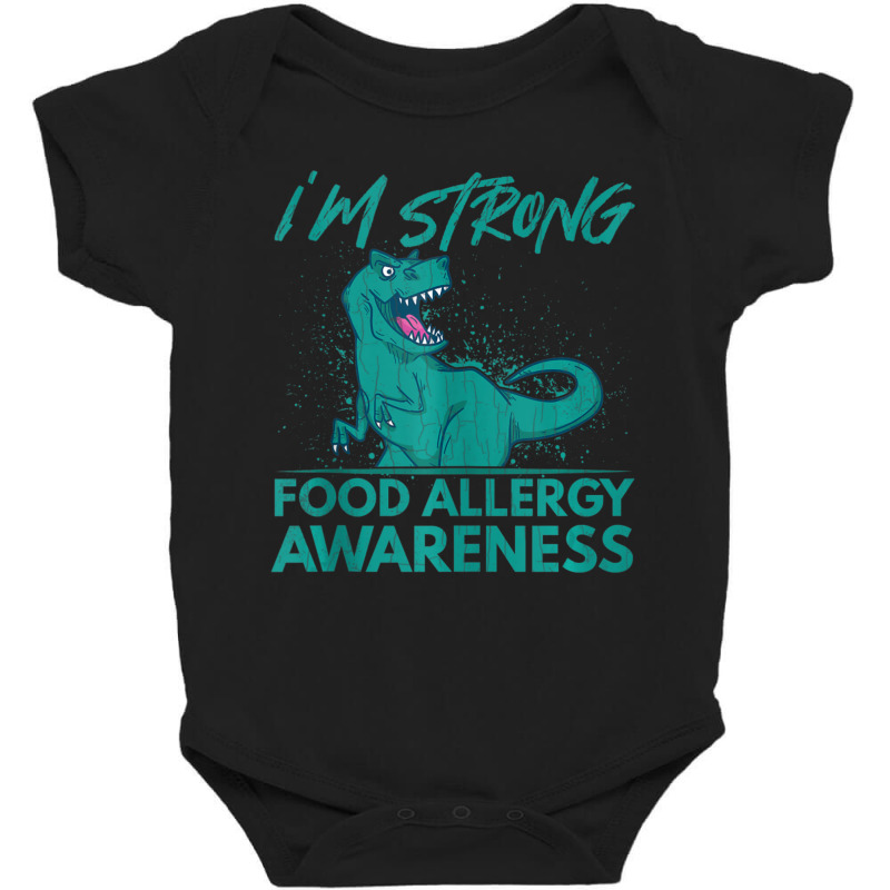 I'm Strong Food Allergy Awareness Month Teal Ribbon Baby Bodysuit by thanhtran | Artistshot