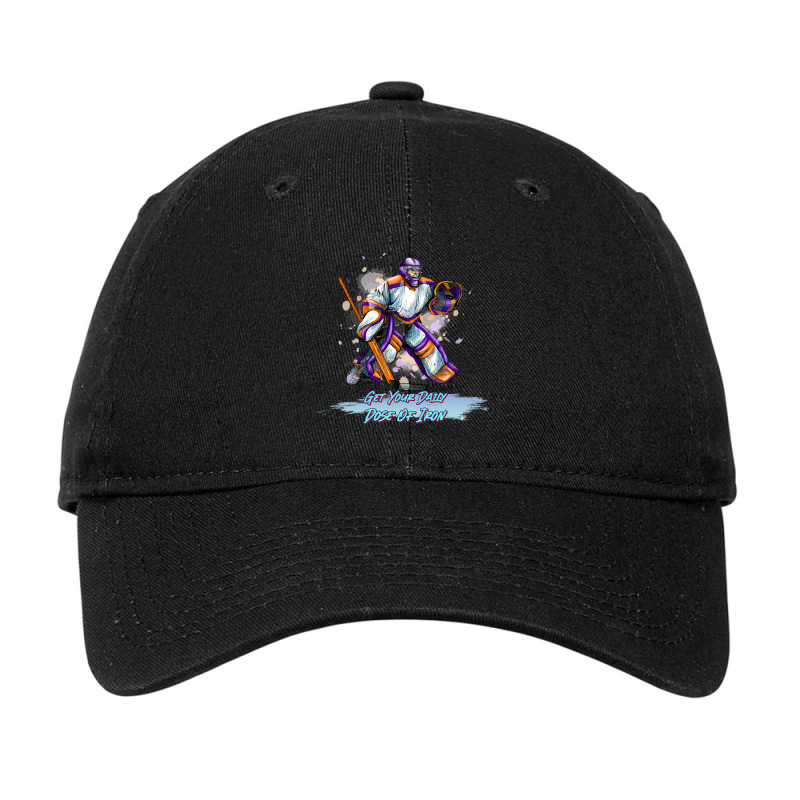 Get Your Daily Dose Of Iron Hockey Cute Joke Novelty Adjustable Cap | Artistshot