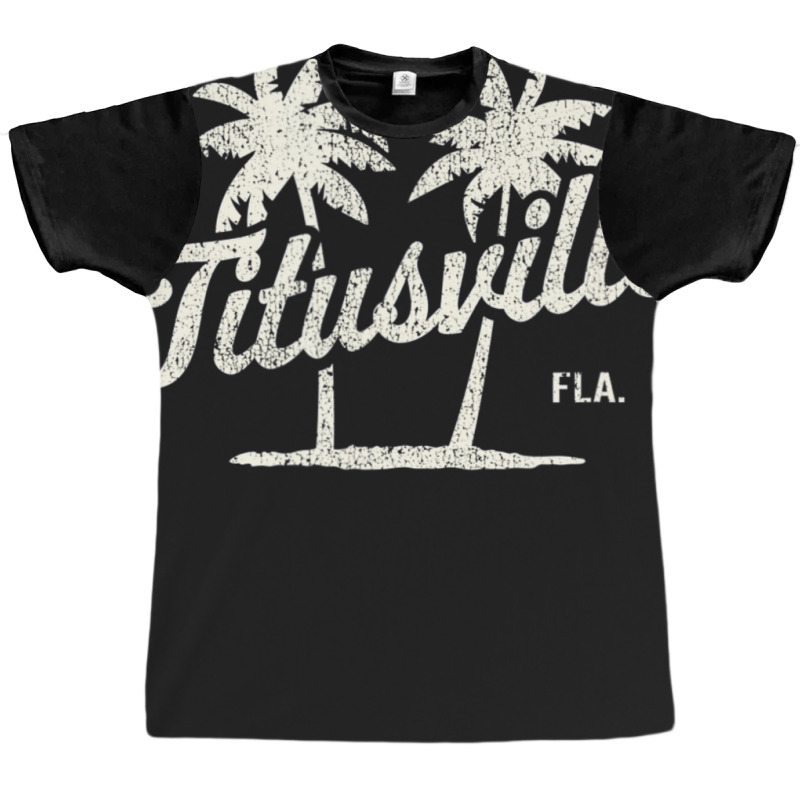 Trending Titusville Florida Vintage 70s Palm Trees Graphic T-shirt | Artistshot