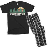 Limited Edition Toms River Nj Vintage Throwback Retro 70s Men's T-shirt Pajama Set | Artistshot