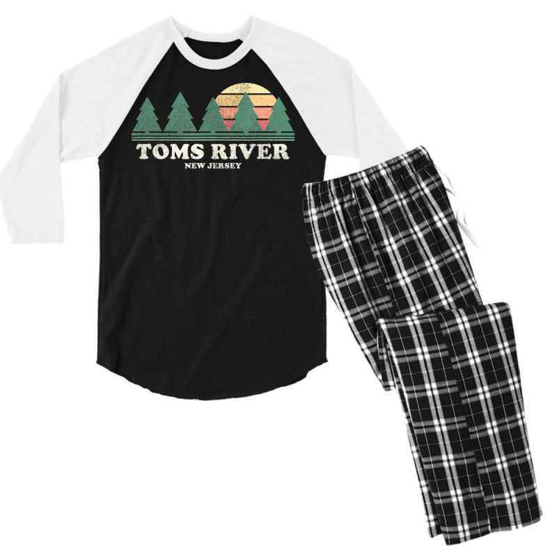 Limited Edition Toms River Nj Vintage Throwback Retro 70s Men's 3/4 Sleeve Pajama Set by haodinhvan1 | Artistshot