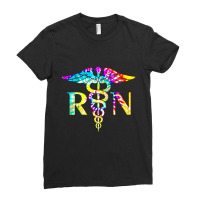 Trending Lovely Rn Registered Nurse Tie Dye Ladies Fitted T-shirt | Artistshot