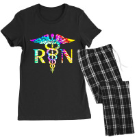 Trending Lovely Rn Registered Nurse Tie Dye Women's Pajamas Set | Artistshot