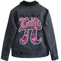 Hot Trend Cutie Pi Math Pun Cutie Pie Toddler Kids For Pi D Unisex Sherpa-lined Denim Jacket | Artistshot