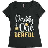 Limited Edition Daddy Of Mr Onederful 1st Birthday First One-derful Ma Women's Triblend Scoop T-shirt | Artistshot