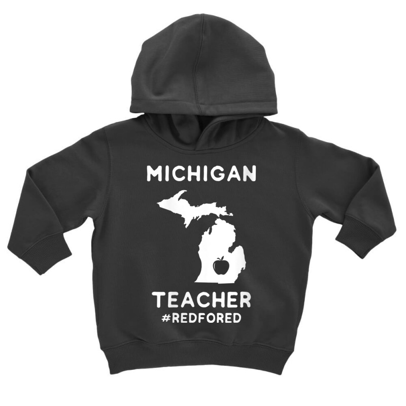 Womens Red For Ed Michigan Teacher Public Education V Neck T Shirt Toddler Hoodie | Artistshot