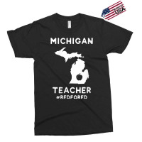 Womens Red For Ed Michigan Teacher Public Education V Neck T Shirt Exclusive T-shirt | Artistshot