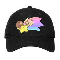 Shooting Star Sloth And Pug Adjustable Cap | Artistshot