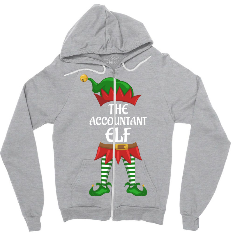 Accountant Elf Family Matching Group Christmas Party Stars Zipper Hoodie | Artistshot