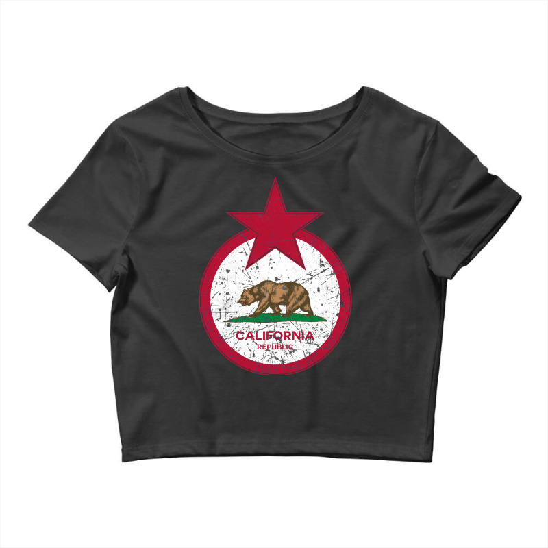 California Republic Us Flag Crop Top by qraakninp | Artistshot