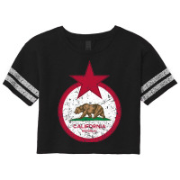 California Republic Us Flag Scorecard Crop Tee | Artistshot