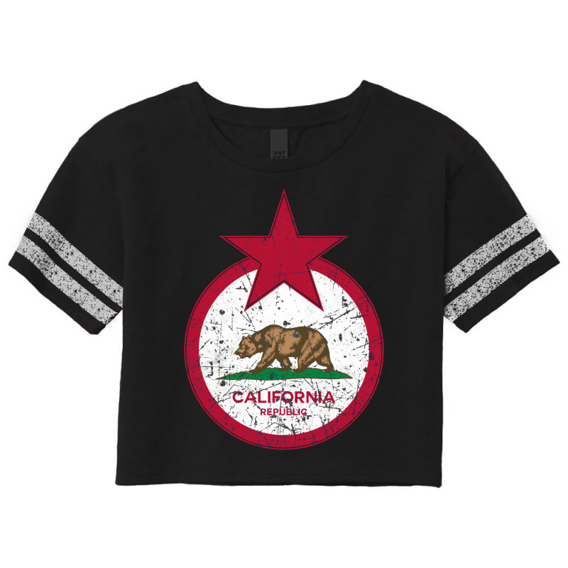 California Republic Us Flag Scorecard Crop Tee by qraakninp | Artistshot