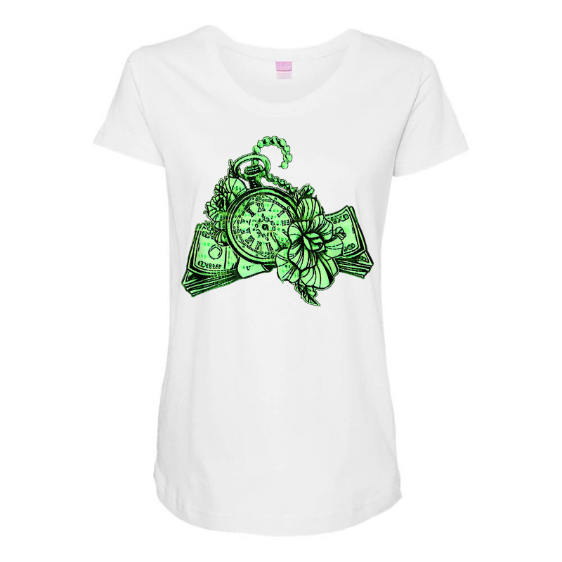 Time Is Money T Shirt Maternity Scoop Neck T-shirt by shanesxk | Artistshot