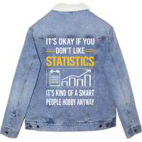 Funny Smart People 02 Statistics 80s Unisex Sherpa-lined Denim Jacket | Artistshot