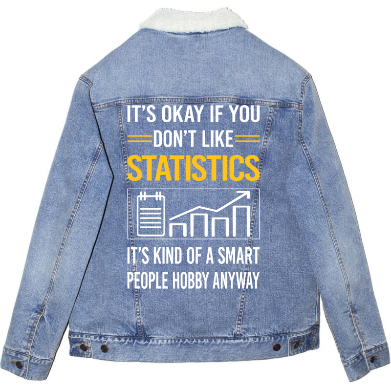 Funny Smart People 02 Statistics 80s Unisex Sherpa-Lined Denim Jacket by kouchtolleyx | Artistshot