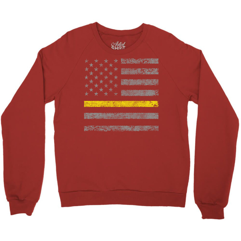 Dispatcher 911 Operator United States Flag Dispatcher Crewneck Sweatshirt | Artistshot