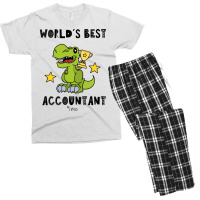 Funny Accountant Best Greawtest Dinosaur T Rex Tyrannosaurus Cute 70s Men's T-shirt Pajama Set | Artistshot