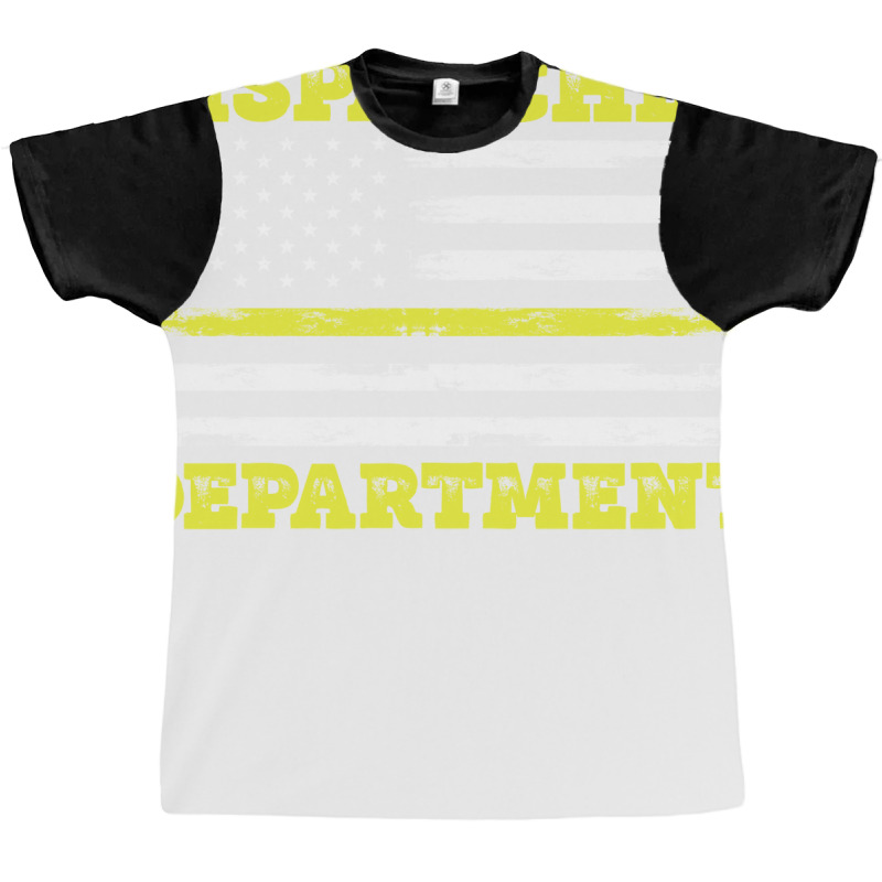 Dispatcher 911 Thin Gold Yellow Line Gift Graphic T-shirt | Artistshot