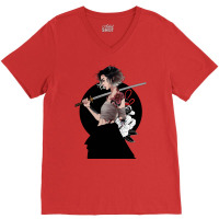 Japanese Urban Cyberpunk Samurai Geisha V-neck Tee | Artistshot