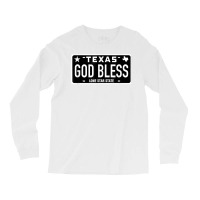 Texas God Jesus Bless License Plate Tx Church Pray Holy Gift T Shirt Long Sleeve Shirts | Artistshot