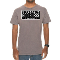 Texas God Jesus Bless License Plate Tx Church Pray Holy Gift T Shirt Vintage T-shirt | Artistshot