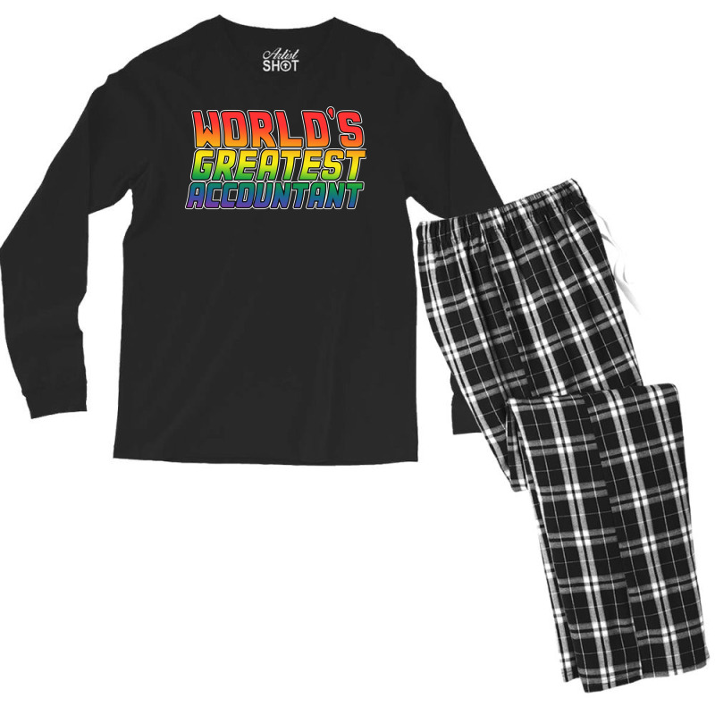 Accountant Job Gifts Design Perfect Present For Mom Dad Friend Him Or Men's Long Sleeve Pajama Set | Artistshot