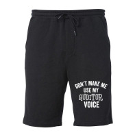 Funny Auditor Voice Sarcastic Accountant Auditing Gift Hipster Fleece Short | Artistshot