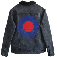 Uk Air Force Roundel Flag Unisex Sherpa-lined Denim Jacket | Artistshot