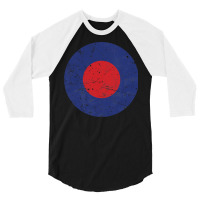 Uk Air Force Roundel Flag 3/4 Sleeve Shirt | Artistshot