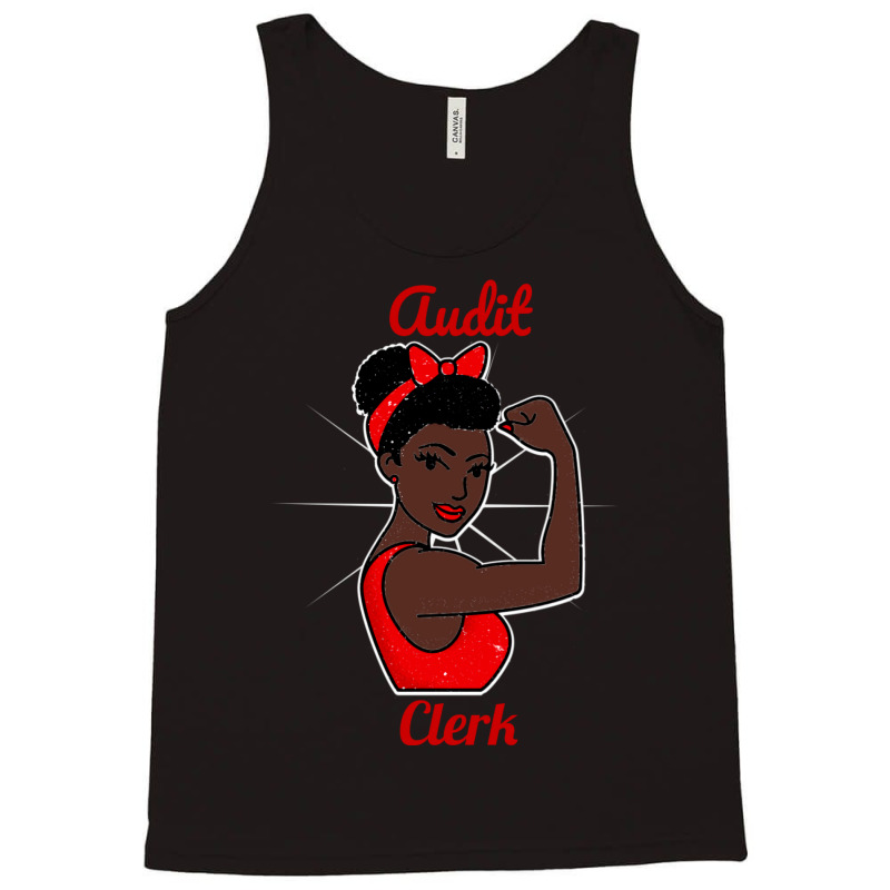 Audit Clerk Black Woman Strong Retro Vintage Poster Style Art Work Yel Tank Top by qujijengobaz | Artistshot