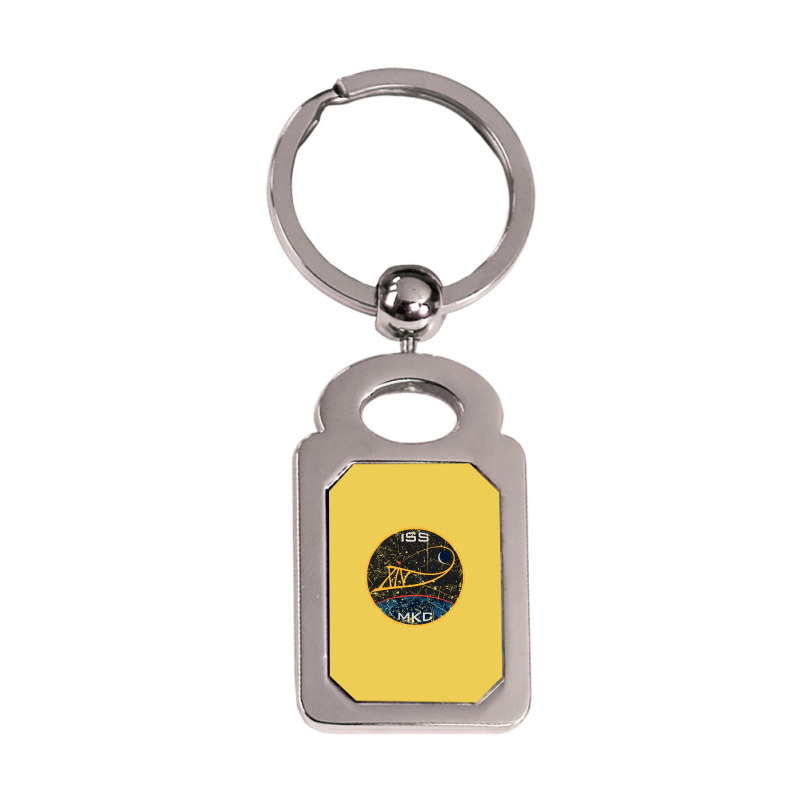 Iss International Space Station Silver Rectangle Keychain | Artistshot