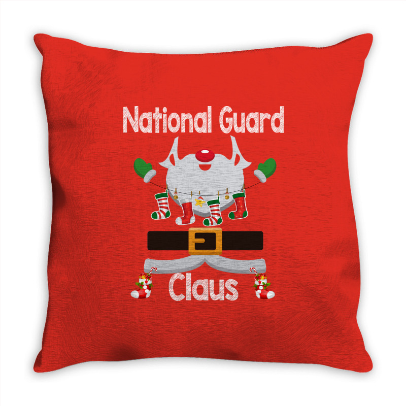 National Guard Claus Santa Christmas Costume Pajama 80s Throw Pillow | Artistshot