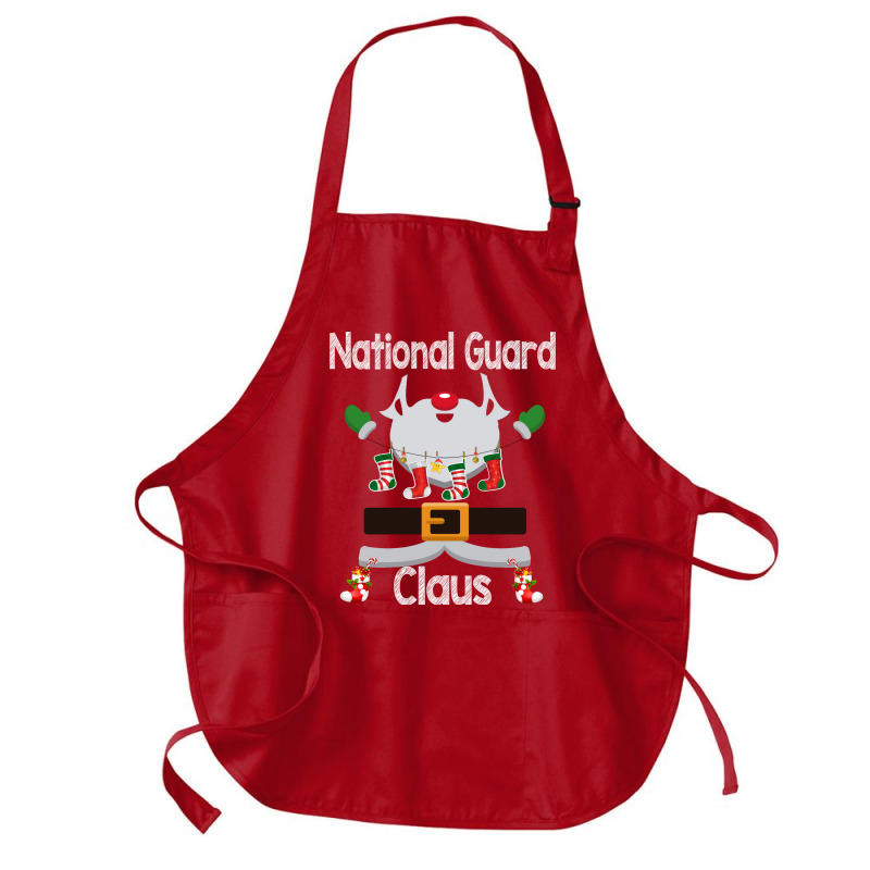 National Guard Claus Santa Christmas Costume Pajama 80s Medium-length Apron | Artistshot