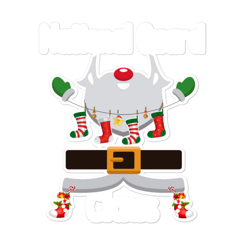 National Guard Claus Santa Christmas Costume Pajama 80s Sticker | Artistshot