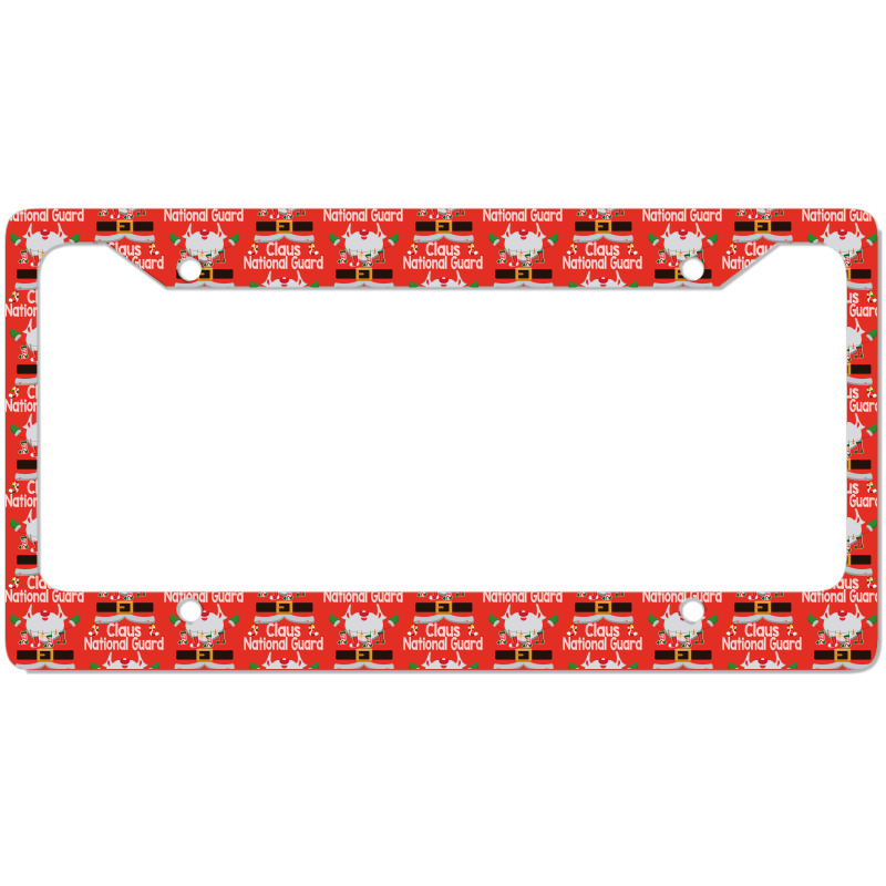 National Guard Claus Santa Christmas Costume Pajama 80s License Plate Frame | Artistshot