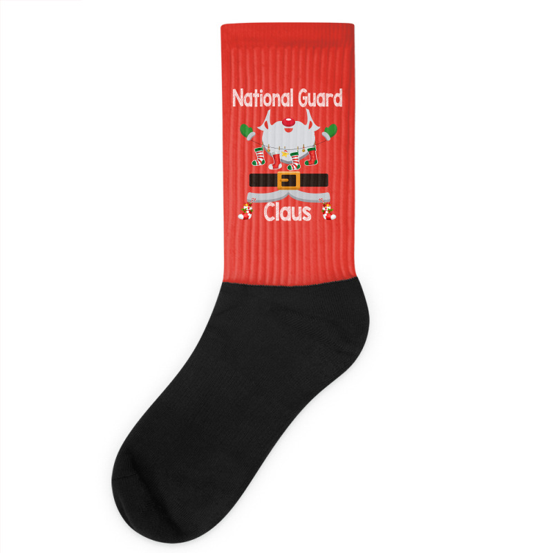 National Guard Claus Santa Christmas Costume Pajama 80s Socks | Artistshot