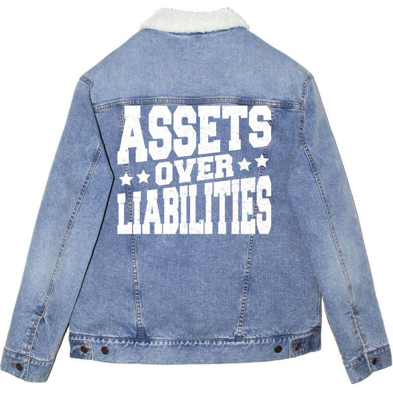 Assets Over Liabilities Hipster Unisex Sherpa-Lined Denim Jacket by hutormbuyie6 | Artistshot