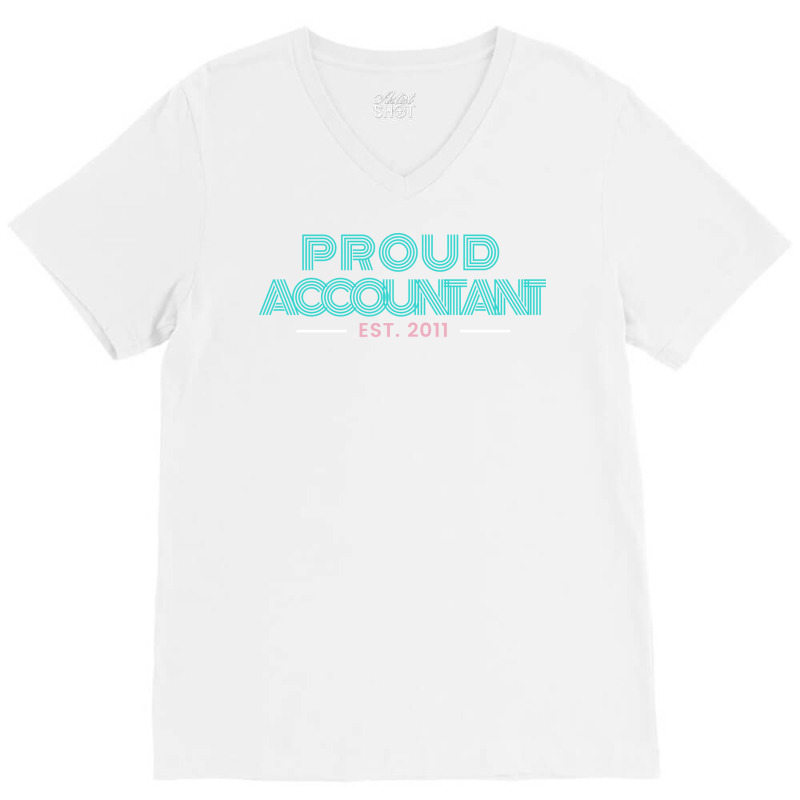 Proud Accountant Est 2011 Hippie V-neck Tee | Artistshot